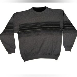 Vintage Knights Sportswear Mens Sweatshirt Medium Crew‎ Neck Striped Heavy Knit